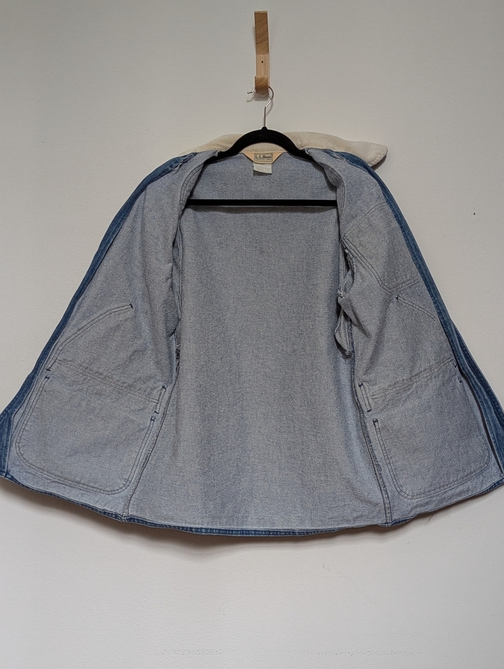 Vintage 1980s L.L. Bean Denim Barn Chore Coat - Women's Medium - Picture 2 of 11